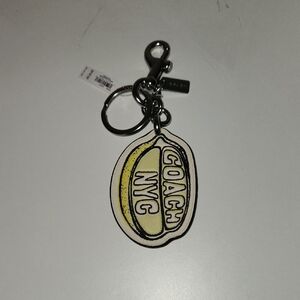 Coach Banana Keychain with Silver Accents